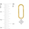 Thumbnail Image 3 of 0.28 CT T.W. Diamond Paperclip Drop Earrings in 14K Two-Tone Gold