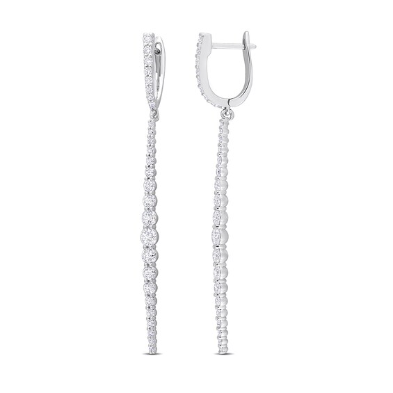 1.97 CT. T.W. Diamond Drop Earrings in 14K White Gold