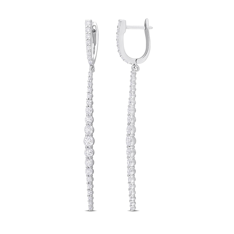 1.97 CT. T.W. Diamond Drop Earrings in 14K White Gold|Peoples Jewellers