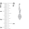 Thumbnail Image 3 of 0.37 CT. T.W. Multi-Diamond J-Hoop Dangle Earrings in 14K White Gold
