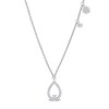 Thumbnail Image 0 of 0.25 CT. T.W. Diamond Open Pear-Shaped Necklace in 14K White Gold