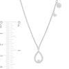 Thumbnail Image 3 of 0.25 CT. T.W. Diamond Open Pear-Shaped Necklace in 14K White Gold