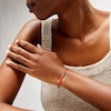 Thumbnail Image 2 of Red Nylon Thread with Bead Trio Cable Chain Bracelet in Hollow 14K Gold - 8"