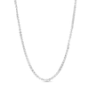 2.5mm Fold-Over Heart Link Necklace in Solid 10K White Gold - 18"