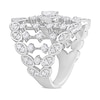 Thumbnail Image 2 of 1.20 CT. T.W. Diamond Multi-Row Column Leaf-Edge Ring in 14K White Gold