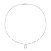 Thumbnail Image 2 of 0.43 CT. T.W. Diamond Graduated Open Teardrop Station Necklace in 14K White Gold - 17.5"