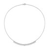 Thumbnail Image 2 of 0.78 CT. T.W. Pear-Shaped Multi-Diamond Station Necklace in 14K White Gold - 17"