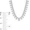 Thumbnail Image 3 of 0.78 CT. T.W. Pear-Shaped Multi-Diamond Station Necklace in 14K White Gold - 17"