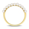 Thumbnail Image 3 of Freshwater Cultured Pearl and 0.16 CT. T.W. Diamond Double Row Ring in 14K Gold