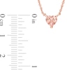Thumbnail Image 2 of 5.0mm Heart-Shaped Morganite Solitaire Necklace in 14K Rose Gold - 16"