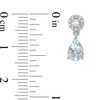 Pear-Shaped Aquamarine and White Lab-Created Sapphire Dangle Earrings in Sterling Silver