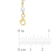Thumbnail Image 1 of 3.5-4.0mm Cultured Freshwater Pearl Station Bracelet in 10K Gold - 7.25”