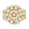 2.0-3.0 Freshwater Cultured Pearl Cluster Ring in Sterling Silver with Yellow Rhodium Plate