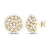 2.0-3.0 Freshwater Cultured Pearl Cluster Stud Earrings in 10K Gold