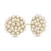 2.0-3.0 Freshwater Cultured Pearl Cluster Stud Earrings in 10K Gold