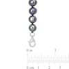 Thumbnail Image 3 of Men’s Black Freshwater Cultured Pearl and Anchor Necklace in Sterling Silver-21”