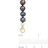 Thumbnail Image 3 of Men’s 7.0-7.5mm Black Cultured Pearl and 0.36 CT. T.W. Diamond Crown Necklace in Sterling Silver/Yellow Rhodium-21”