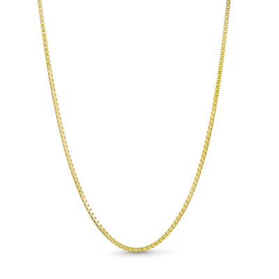 1.3mm Diamond-Cut Box Chain Necklace in Solid 10K Gold - 20"