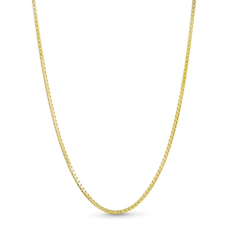1.3mm Diamond-Cut Box Chain Necklace in Solid 10K Gold - 20"