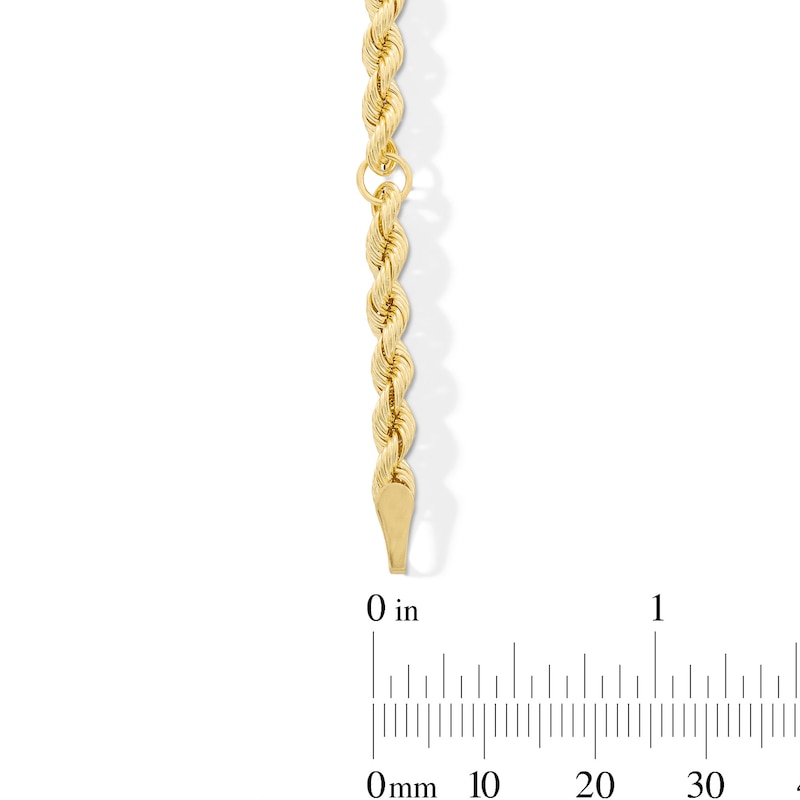 Main Image 3 of 3.0mm Silk Rope™ Chain Bracelet in Hollow 18K Gold - 8.25”