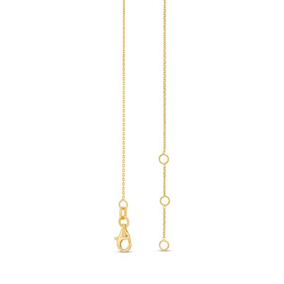 Cursive "mama" Cable Chain Bracelet in 10K Gold - 7.25"