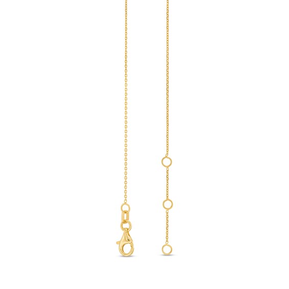 Cursive "mama" Cable Chain Bracelet in 10K Gold - 7.25"