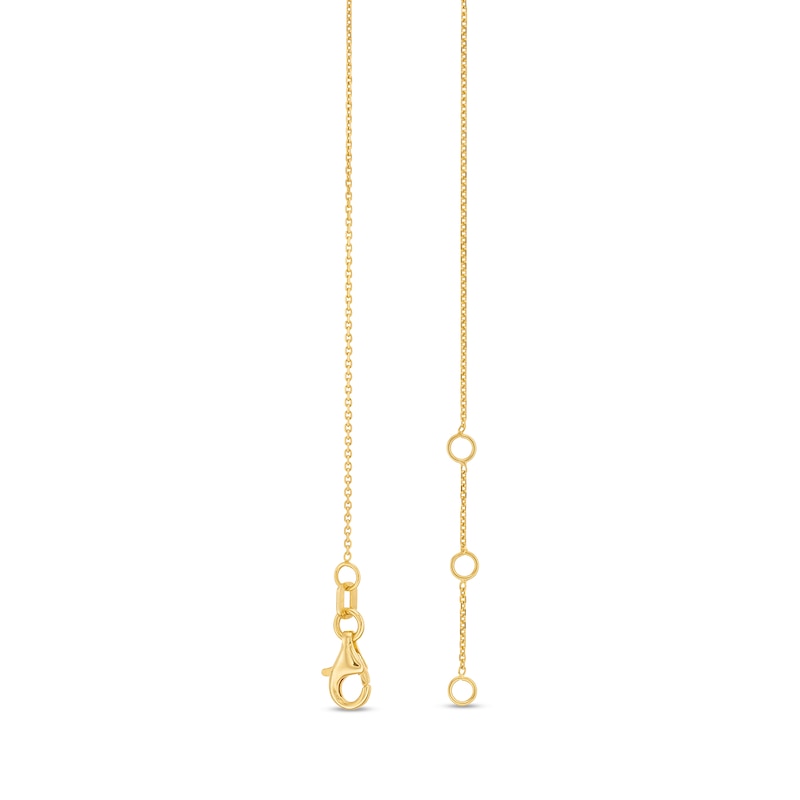 Main Image 3 of Cursive "mama" Cable Chain Bracelet in 10K Gold - 7.25"
