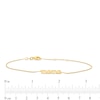 Thumbnail Image 4 of Cursive "mama" Cable Chain Bracelet in 10K Gold - 7.25"