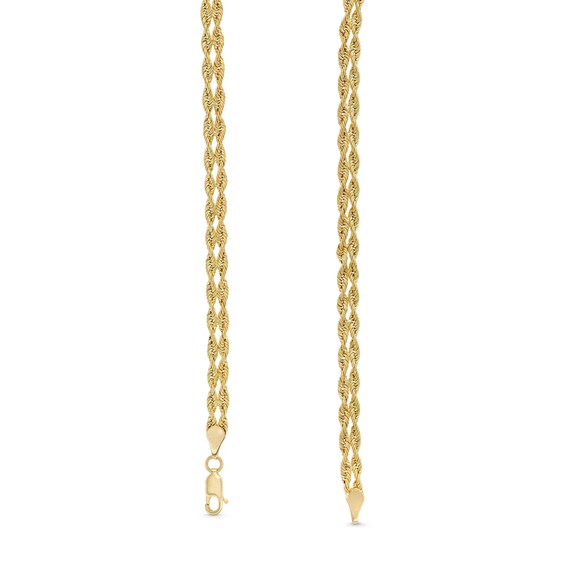 2.5mm Double Rope Chain Necklace in Hollow 10K Gold - 18"