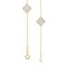 Thumbnail Image 3 of Glitter Clover Station Bracelet in Solid 14K Gold - 7.5"