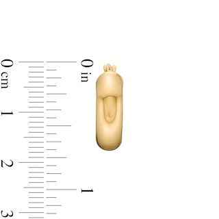 24.0mm Tube Hoop Earrings in Hollow 14K Gold