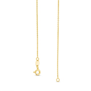 Glitter Clover Station Necklace in Solid 14K Gold