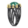 Thumbnail Image 2 of Men’s 11.0mm Malachite Dragon Claw Ring in Sterling Silver with Black Rhodium and Yellow Gold Plate