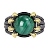 Thumbnail Image 4 of Men’s 11.0mm Malachite Dragon Claw Ring in Sterling Silver with Black Rhodium and Yellow Gold Plate
