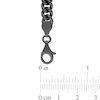 Thumbnail Image 3 of 7.0-7.5mm Freshwater Cultured Pearl and Curb Chain Necklace in Black-Plated Sterling Silver – 22”