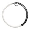 Thumbnail Image 2 of Men’s 7.0-7.5mm Freshwater Cultured Pearl & Cuban Curb Chain Necklace in Sterling Silver-22”
