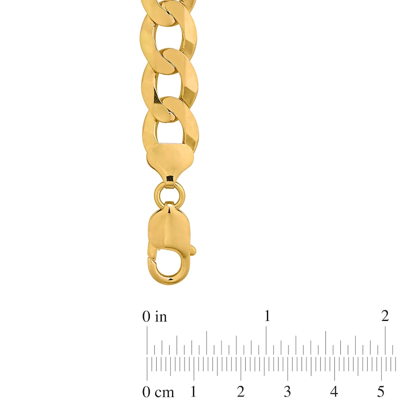 Main Image 3 of Men’s 7.0-7.5mm Freshwater Cultured Pearl & Cuban Curb Chain Necklace in Sterling Silver with Yellow Rhodium Plate-20”
