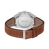 Thumbnail Image 2 of Men's Hugo Boss Skytraveller Chronograph Brown Leather Strap Watch with Black Dial (Model: 1514161)