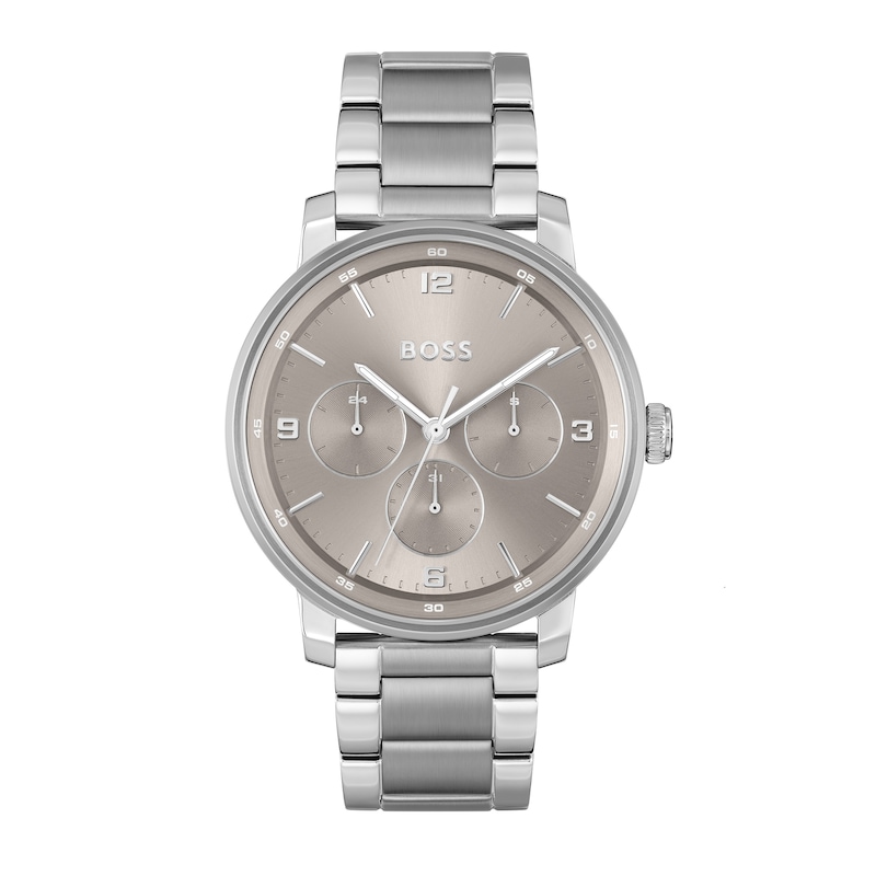 Men's Hugo Boss Contender Chronograph Watch with Grey Sunray Dial (Model: 1514127)|Peoples Jewellers