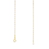 Thumbnail Image 3 of 1.35mm Dorica Singapore Chain Necklace in Solid 18K Two-Tone Gold - 16"