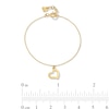 Thumbnail Image 2 of Child's Abstract Heart Charm Bracelet in Solid 14K Gold - 5.5”