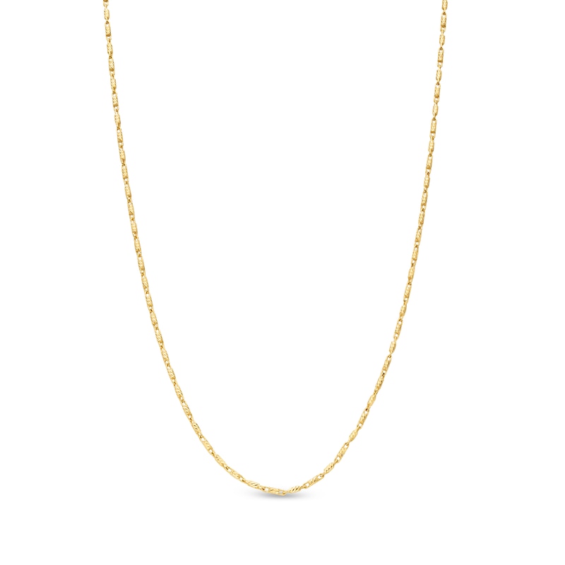 1.0mm Adjustable Lumacina Chain Necklace in Solid 14K Gold - 18"