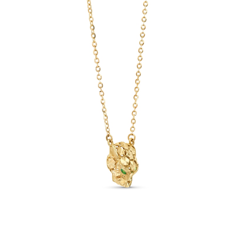 Diamond-Cut Panther Necklace in 14K Gold