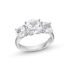 Thumbnail Image 1 of White Lab-Created Sapphire Three Stone Ring in Sterling Silver