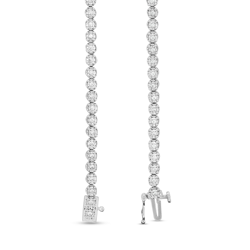 Main Image 3 of 0.50 CT. T.W. Diamond Miracle Tennis Bracelet in Sterling Silver