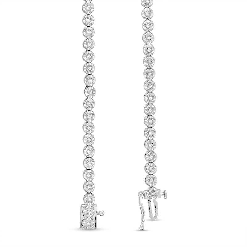 Main Image 3 of 0.25 CT. T.W. Diamond Miracle Tennis Bracelet in Sterling Silver