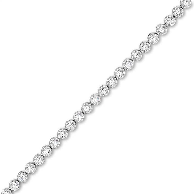 Main Image 1 of 1.00 CT. T.W. Diamond Miracle Tennis Bracelet in Sterling Silver