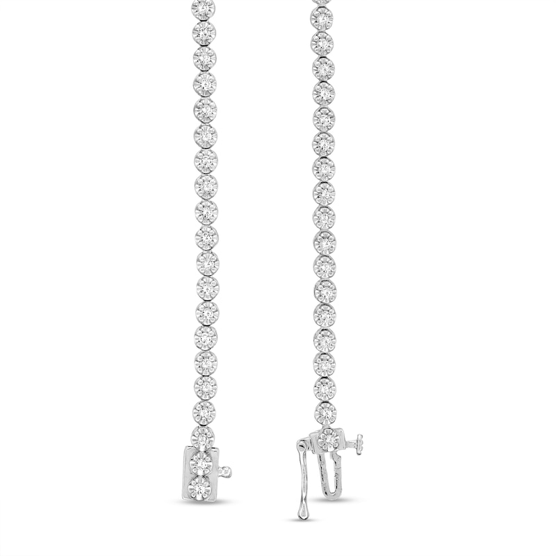 Main Image 3 of 1.00 CT. T.W. Diamond Miracle Tennis Bracelet in Sterling Silver