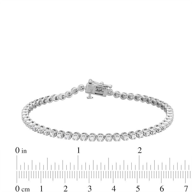 Main Image 4 of 1.00 CT. T.W. Diamond Miracle Tennis Bracelet in Sterling Silver