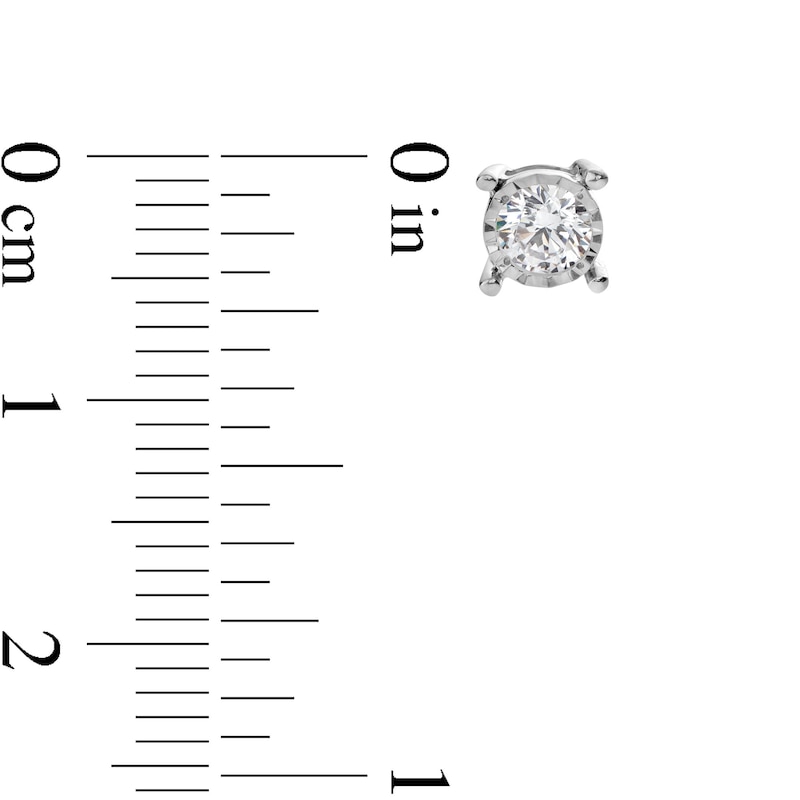 Main Image 3 of 0.50 CT. T.W. Certified Lab-Grown Diamond Miracle Frame Stud Earrings in 10K White Gold (F/SI2)